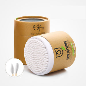 200pcs/Box Bamboo Black Cotton Swabs Disposable Home Used Cotton Pads Ears CleanSoft Cotton Swab Makeup Tools with Swab Case