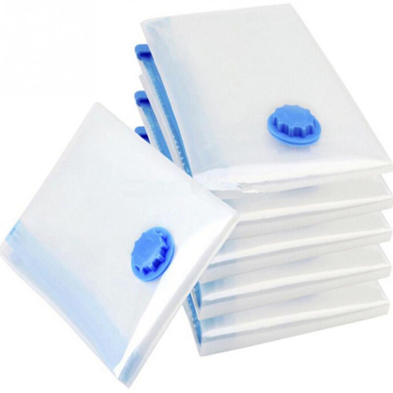 New Home Vacuum Bag for Clothes Storage Bag With Valve Transparent Border Foldable Compressed Organizer Space Saving Seal packet