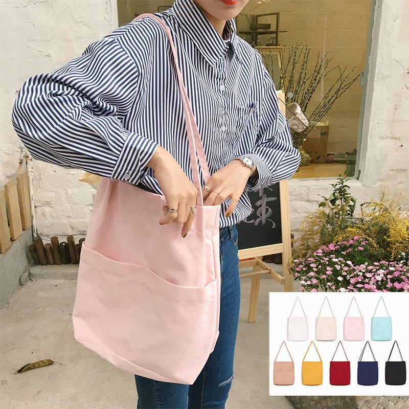 Raged Sheep Women Shopping Bag Ladies One Shoulder Bag Totes Eco Shopping Bag Daily Use Foldable Canvas Bag  Canvas Women Female