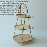 Bamboo Weaving Wicker Baskets Dish Handmade Home Decorate Storage Fruit Bread Food For Kitchen Organizer Panier Osier
