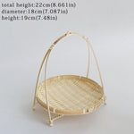 Bamboo Weaving Wicker Baskets Dish Handmade Home Decorate Storage Fruit Bread Food For Kitchen Organizer Panier Osier