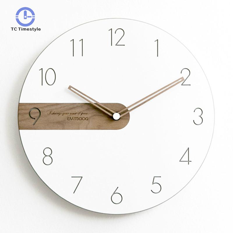 Wall Clock Modern Design Living Room Decoration Wall Watches Home Decor Single Face Needle Quartz Clocks For Home