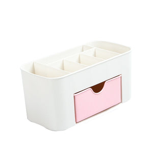 Plastic Makeup Storage Box Cosmetic Organizer Drawer Home Office Desk Storage Case Brush Pen Holder Sundries Object Container