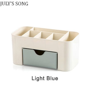 Plastic Makeup Storage Box Cosmetic Organizer Drawer Home Office Desk Storage Case Brush Pen Holder Sundries Object Container
