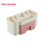 Plastic Makeup Storage Box Cosmetic Organizer Drawer Home Office Desk Storage Case Brush Pen Holder Sundries Object Container