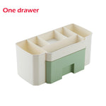 Plastic Makeup Storage Box Cosmetic Organizer Drawer Home Office Desk Storage Case Brush Pen Holder Sundries Object Container