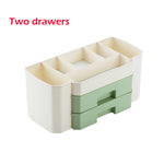 Plastic Makeup Storage Box Cosmetic Organizer Drawer Home Office Desk Storage Case Brush Pen Holder Sundries Object Container