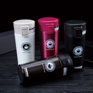 Fashion Travel Coffee Mug Stainless Steel Thermos Tumbler Cup Vacuum Flask Thermo Water Bottle Tea Mug Thermocup For Lovers Gift