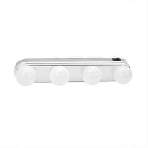 Portable 4 LED Bulbs Studio Make Up Light Super Bright Cosmetic Mirror Light Kit Battery Powered Makeup Light Bathroom Light