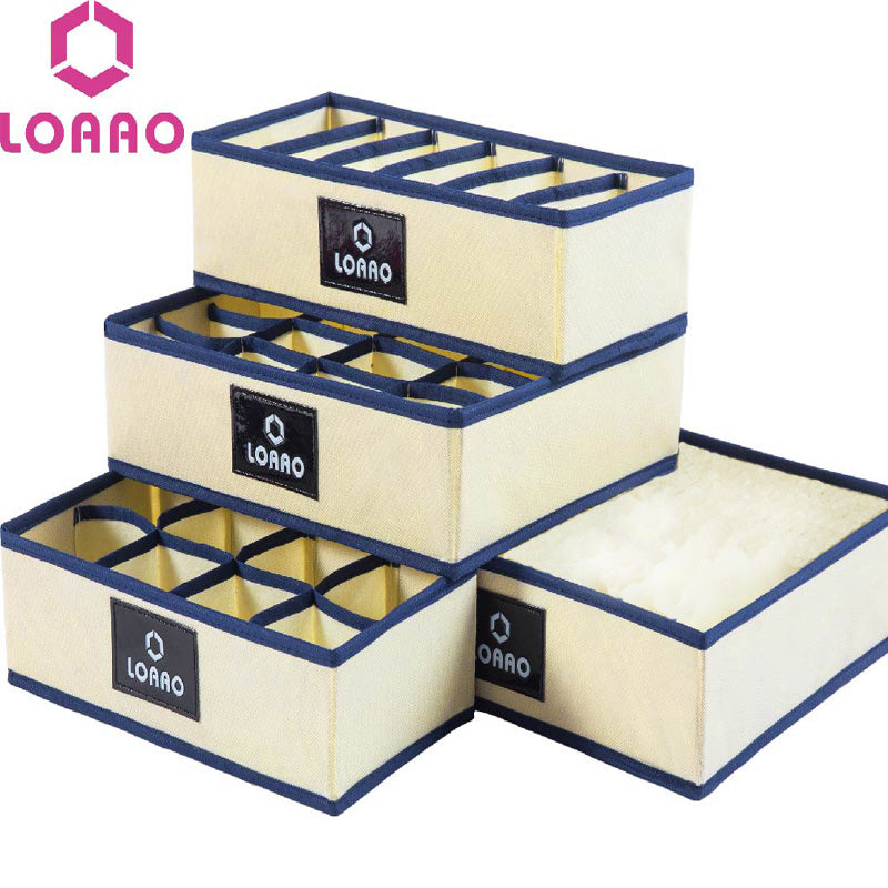 LOAAO home socks storage box bins underwear organizer box bra box socks storage organizer dust cover storage bag hanger bag