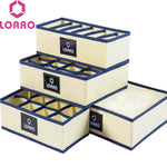 LOAAO home socks storage box bins underwear organizer box bra box socks storage organizer dust cover storage bag hanger bag