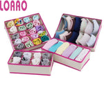 LOAAO home socks storage box bins underwear organizer box bra box socks storage organizer dust cover storage bag hanger bag