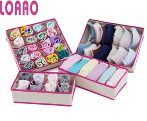 LOAAO home socks storage box bins underwear organizer box bra box socks storage organizer dust cover storage bag hanger bag