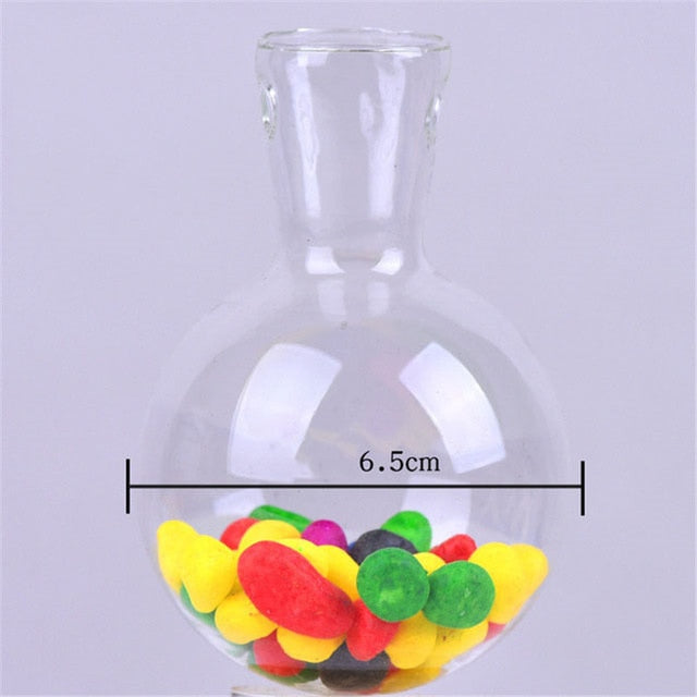 Creative Wooden Stand Glass Terrarium Container Hydroponics Planter Flower Pot Tabletop Vase DIY Home Office Wedding Decor