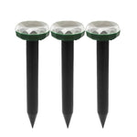 3pcs Garden Useful Solar Power Pest Repellers Eco-Friendly Ultrasonic Gopher Mole Snake Mouse Pest Reject Repeller Control