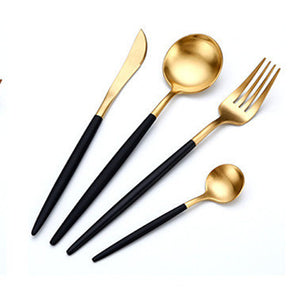 Hot Sale Dinner Set Cutlery Knives Forks Spoons Wester Kitchen Dinnerware Stainless Steel Home Party Tableware Set