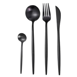 Hot Sale Dinner Set Cutlery Knives Forks Spoons Wester Kitchen Dinnerware Stainless Steel Home Party Tableware Set