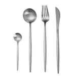 Hot Sale Dinner Set Cutlery Knives Forks Spoons Wester Kitchen Dinnerware Stainless Steel Home Party Tableware Set