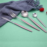 Hot Sale Dinner Set Cutlery Knives Forks Spoons Wester Kitchen Dinnerware Stainless Steel Home Party Tableware Set