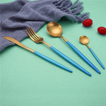 Hot Sale Dinner Set Cutlery Knives Forks Spoons Wester Kitchen Dinnerware Stainless Steel Home Party Tableware Set