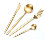 Hot Sale Dinner Set Cutlery Knives Forks Spoons Wester Kitchen Dinnerware Stainless Steel Home Party Tableware Set