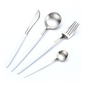 Hot Sale Dinner Set Cutlery Knives Forks Spoons Wester Kitchen Dinnerware Stainless Steel Home Party Tableware Set