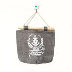 1pcs Navy Style Cotton Linen Storage Bag Creative Wardrobe Hang Bag Wall Pouch Cosmetic Toys Organize Pockets Home Storage Bag
