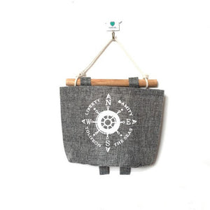 1pcs Navy Style Cotton Linen Storage Bag Creative Wardrobe Hang Bag Wall Pouch Cosmetic Toys Organize Pockets Home Storage Bag