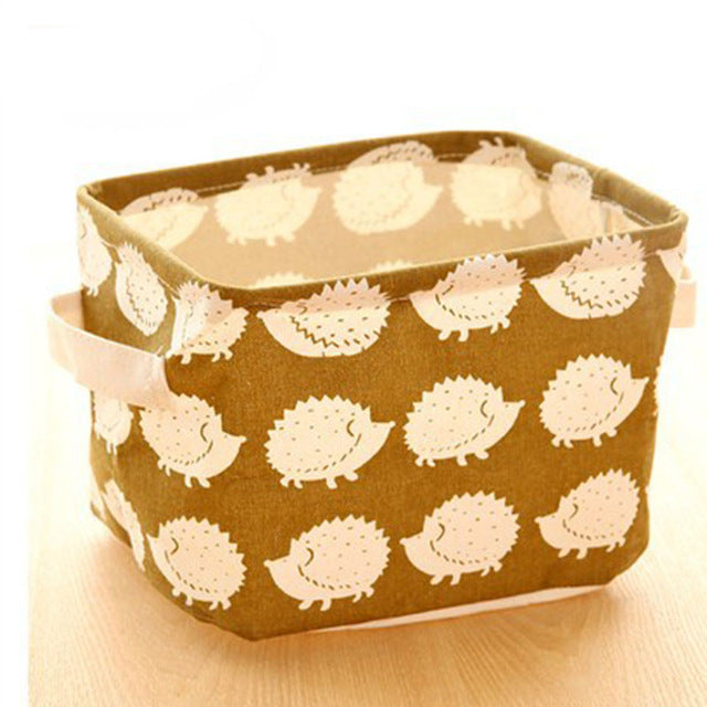 Foldable Storage Basket Storage Bin Closet Toy Box Container Organizer Fabric Basket Home Desktop Storage Baskets Bags