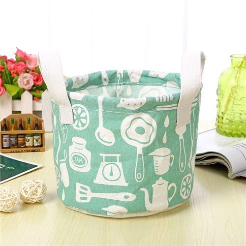 Foldable Storage Basket Storage Bin Closet Toy Box Container Organizer Fabric Basket Home Desktop Storage Baskets Bags