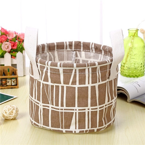 Foldable Storage Basket Storage Bin Closet Toy Box Container Organizer Fabric Basket Home Desktop Storage Baskets Bags