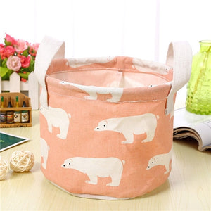 Foldable Storage Basket Storage Bin Closet Toy Box Container Organizer Fabric Basket Home Desktop Storage Baskets Bags