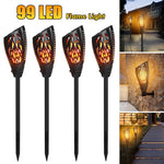 1/2/4Pcs 99LED 5.5V/5W Solar Flickering Flame Lamp Torch Lights Waterproof Garden Lamp Outdoor Landscape Lawn Light