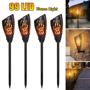 1/2/4Pcs 99LED 5.5V/5W Solar Flickering Flame Lamp Torch Lights Waterproof Garden Lamp Outdoor Landscape Lawn Light